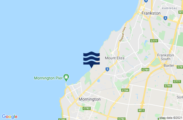 Mappa delle Getijden in Sunnyside Beach, Australia