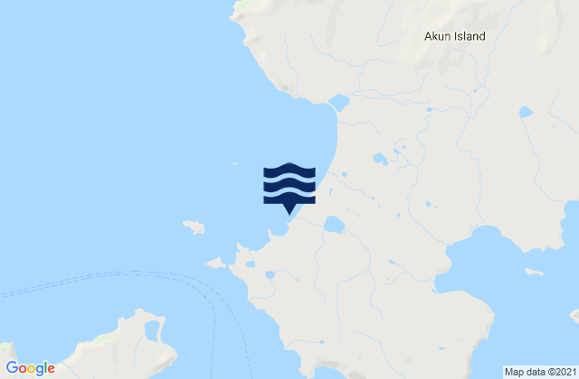 Mappa delle Getijden in Surf Bay Akun Island, United States