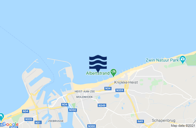 Mappa delle Getijden in Surfers Paradise, Netherlands