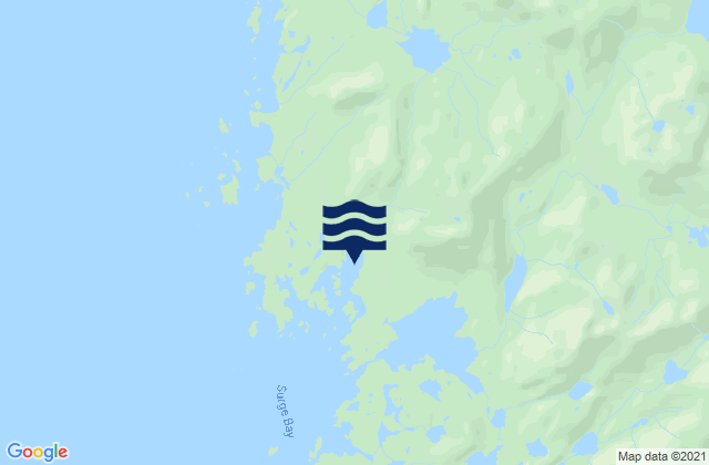 Mappa delle Getijden in Surge Bay, United States