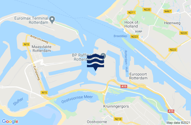 Mappa delle Getijden in Suurhoffbrug noordzijde, Netherlands