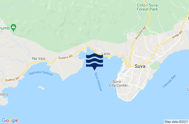Mappa delle Getijden in Suva, Fiji