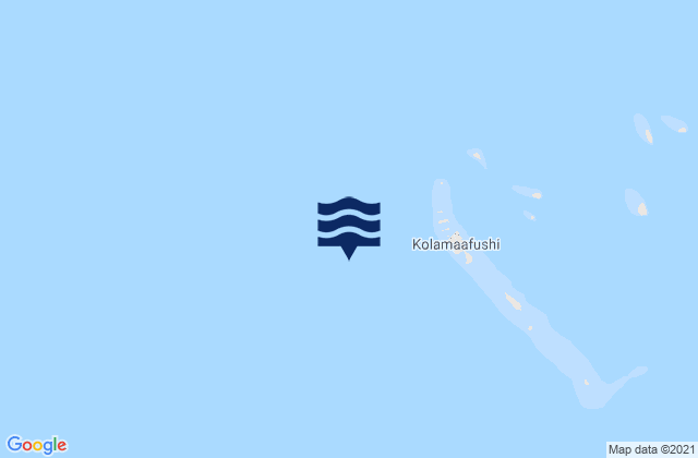 Mappa delle Getijden in Suvadiva Atoll Maldive Islands, India