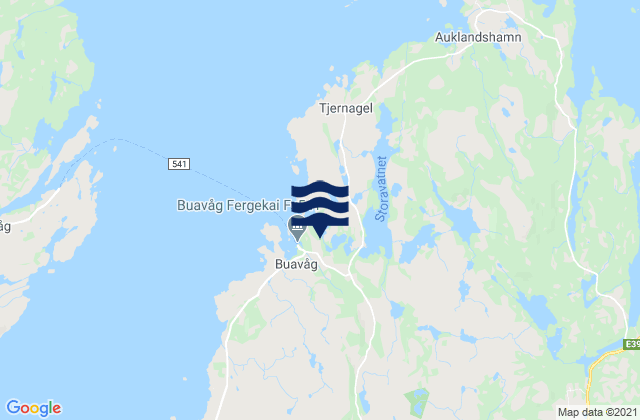 Mappa delle Getijden in Sveio, Norway