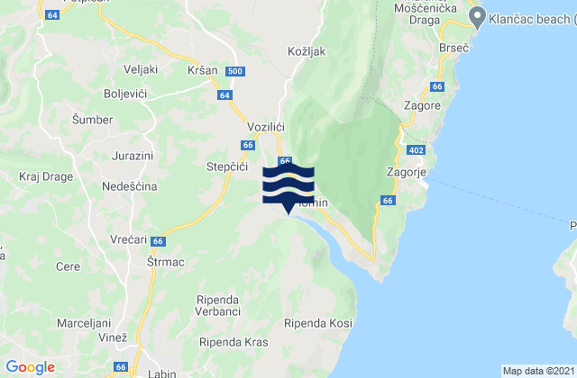 Mappa delle Getijden in Sveta Nedelja, Croatia
