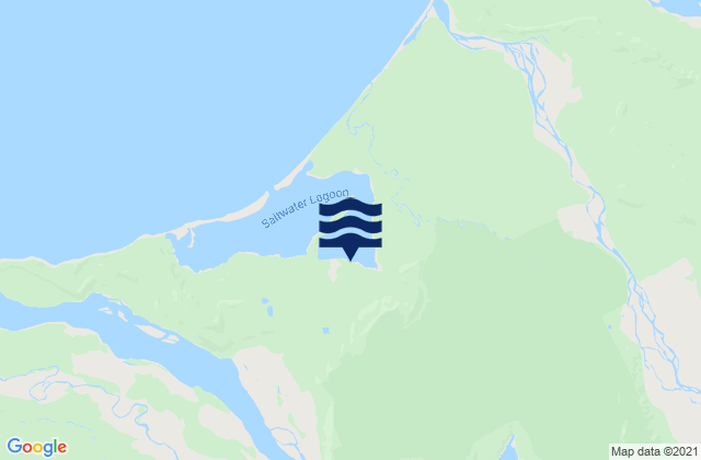 Mappa delle Getijden in Swan Bay, New Zealand