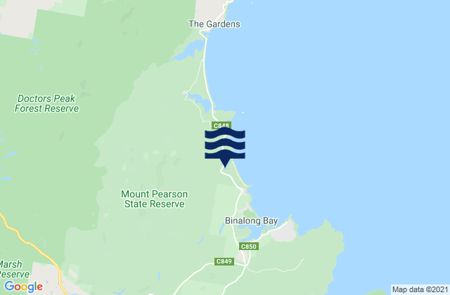 Mappa delle Getijden in Swimcart Beach, Australia