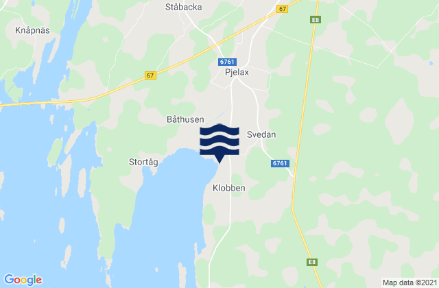 Mappa delle Getijden in Sydösterbotten, Finland