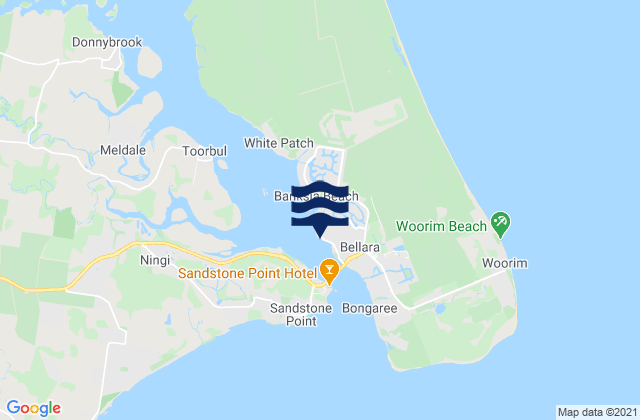 Mappa delle Getijden in Sylvan Beach, Australia