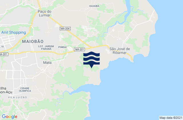 Mappa delle Getijden in São José de Ribamar, Brazil