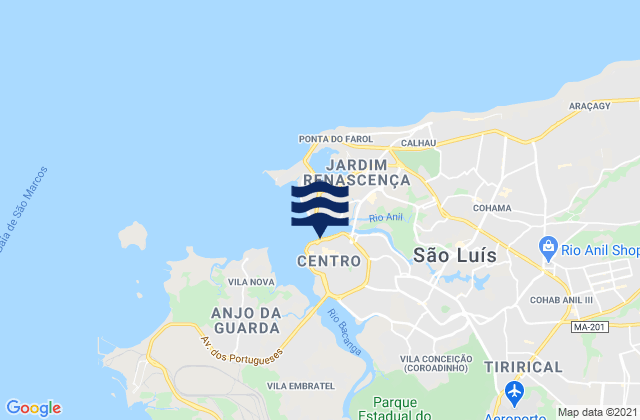 Mappa delle Getijden in São Luís, Brazil
