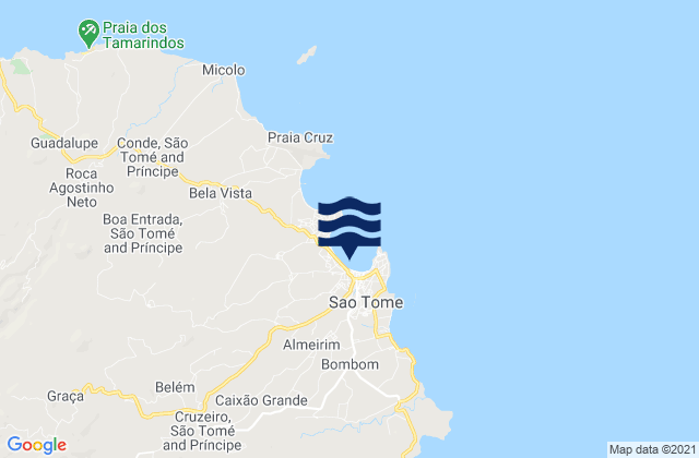 Mappa delle Getijden in São Tomé, Sao Tome and Principe