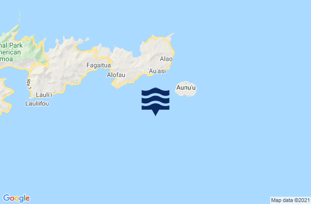 Mappa delle Getijden in Sā‘ole County, American Samoa