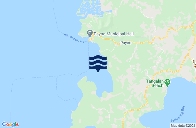 Mappa delle Getijden in Taba Bay, Philippines