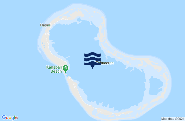 Mappa delle Getijden in Tabuaeran, Kiribati