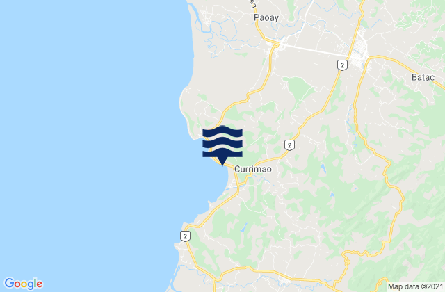 Mappa delle Getijden in Tabug, Philippines
