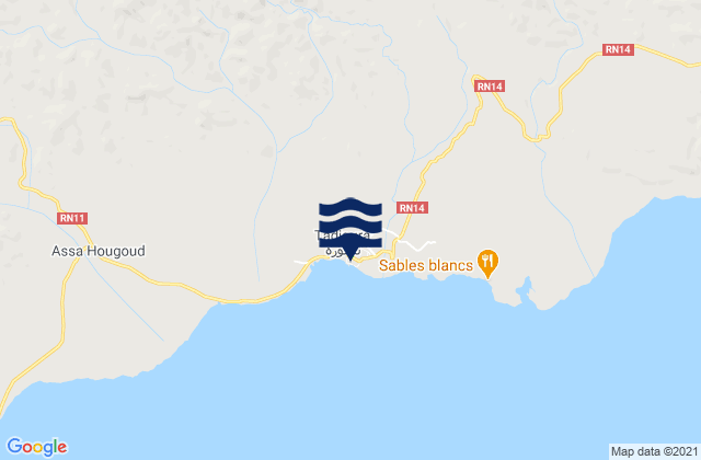Mappa delle Getijden in Tadjourah, Djibouti