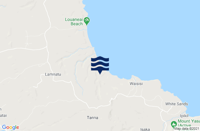 Mappa delle Getijden in Tafea Province, Vanuatu