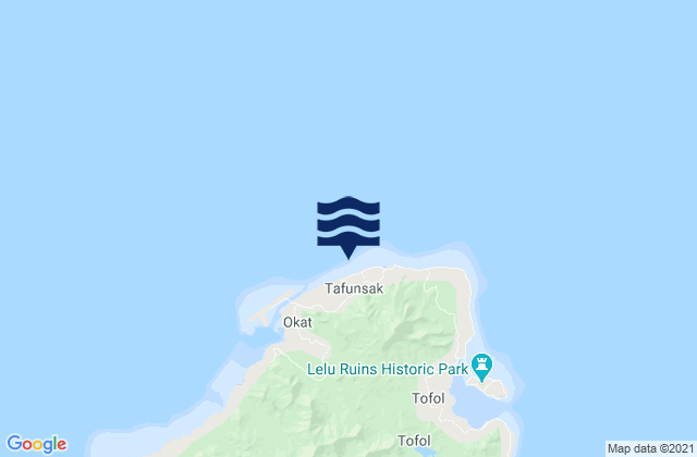 Mappa delle Getijden in Tafunsak, Micronesia