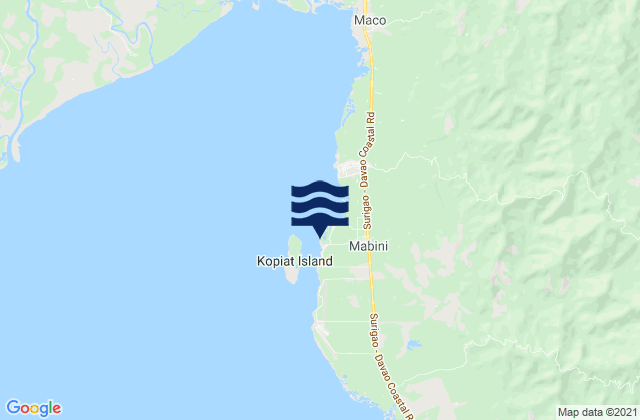 Mappa delle Getijden in Tagnanan, Philippines