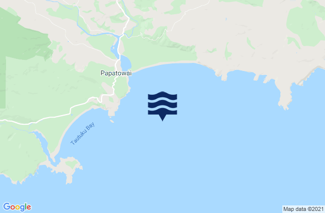 Mappa delle Getijden in Tahakopa Bay, New Zealand
