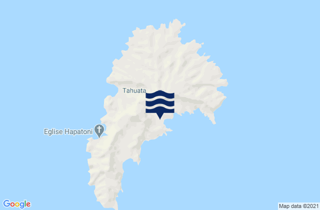 Mappa delle Getijden in Tahuata, French Polynesia