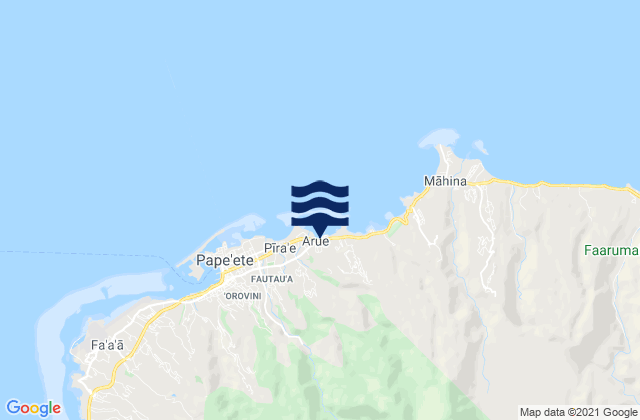 Mappa delle Getijden in Taiarapu-Ouest, French Polynesia