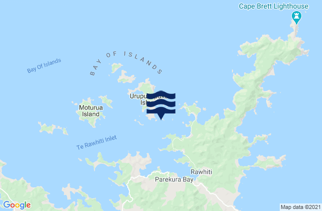 Mappa delle Getijden in Taiharuru Bay, New Zealand