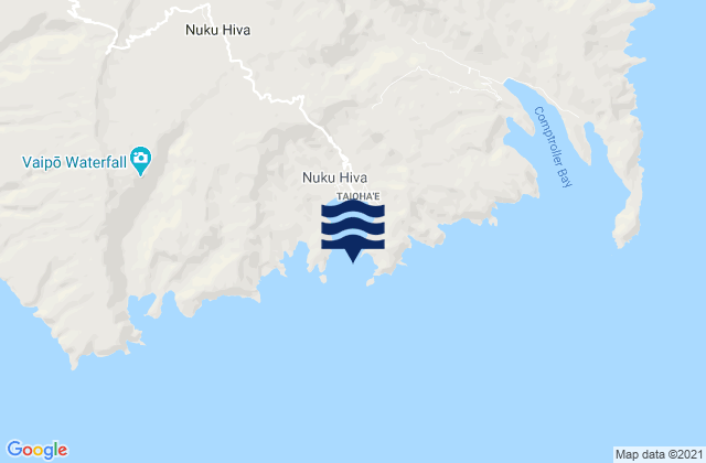 Mappa delle Getijden in Taio Hae Bay Nuku Hiva Island, French Polynesia