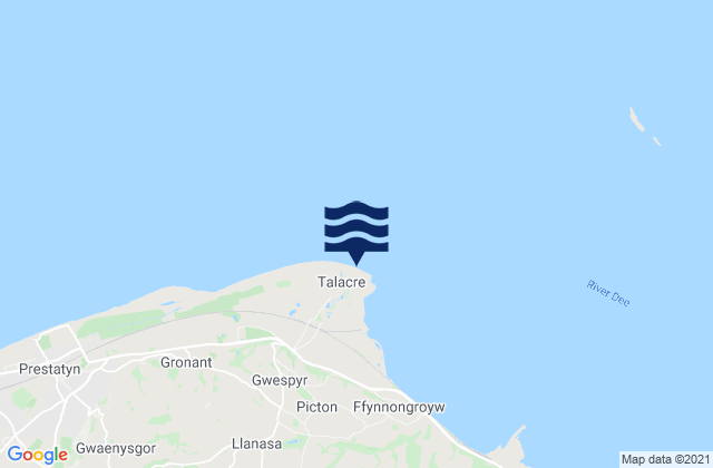 Mappa delle Getijden in Talacre Beach, United Kingdom