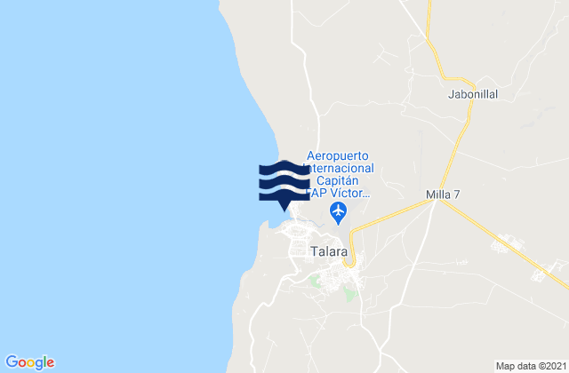 Mappa delle Getijden in Talara, Peru