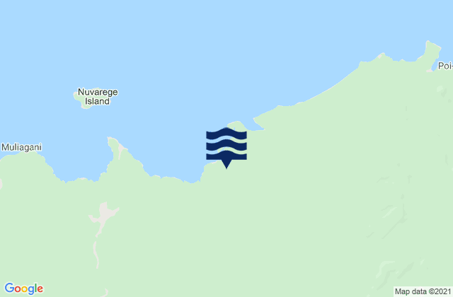 Mappa delle Getijden in Talasea, Papua New Guinea
