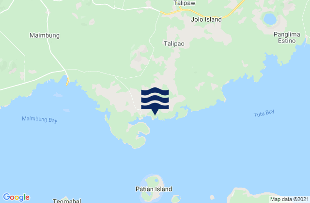 Mappa delle Getijden in Talipaw, Philippines