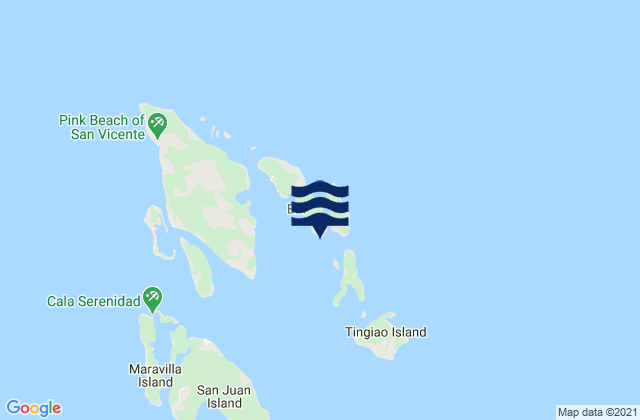 Mappa delle Getijden in Talisay Island, Philippines
