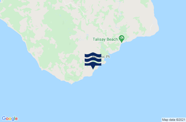 Mappa delle Getijden in Talisay, Philippines