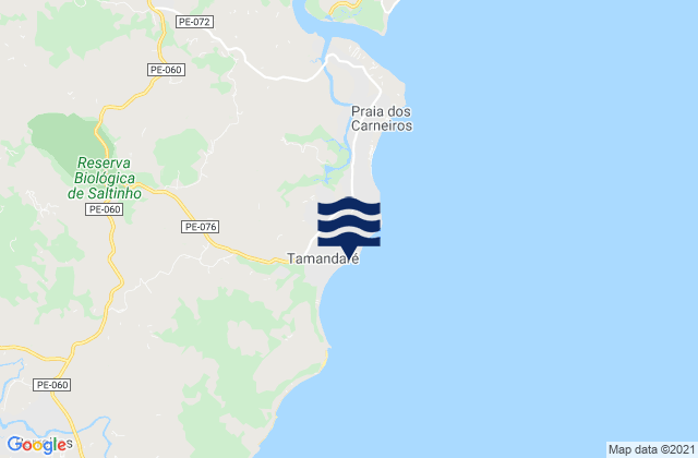Mappa delle Getijden in Tamandaré, Brazil