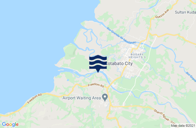 Mappa delle Getijden in Tamontaka, Philippines