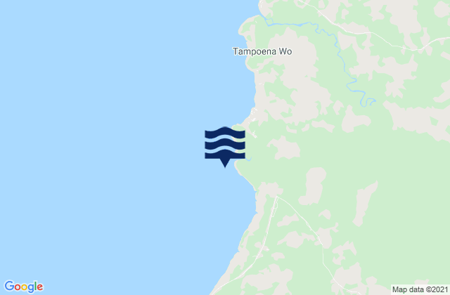 Mappa delle Getijden in Tampunawu (Muna Island), Indonesia