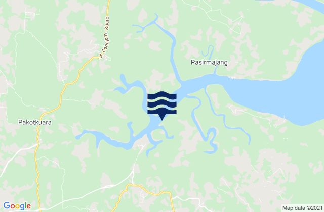 Mappa delle Getijden in Tanahgrogot (Pasir River), Indonesia