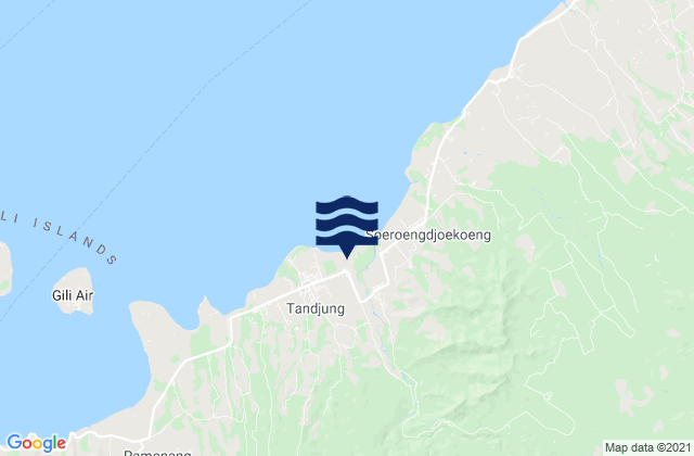 Mappa delle Getijden in Tanahsong Daya, Indonesia
