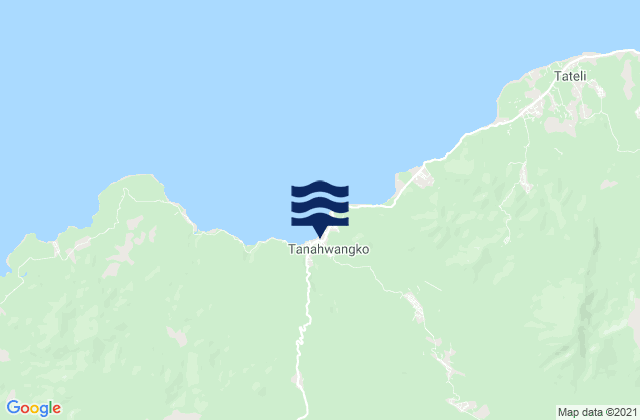 Mappa delle Getijden in Tanahwangko, Indonesia