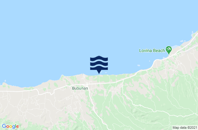 Mappa delle Getijden in Tangguwisia, Indonesia