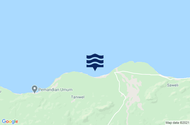 Mappa delle Getijden in Taniwel Seram Island, Indonesia