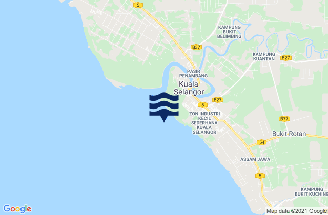 Mappa delle Getijden in Tanjung Bakau, Indonesia
