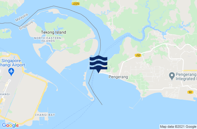 Mappa delle Getijden in Tanjung Pengelih, Malaysia