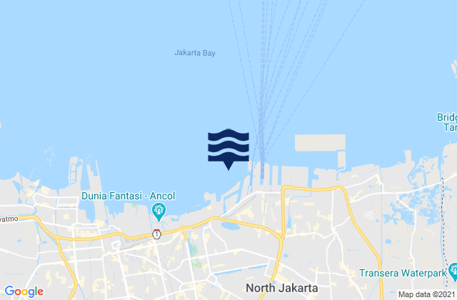 Mappa delle Getijden in Tanjung Priok, Indonesia