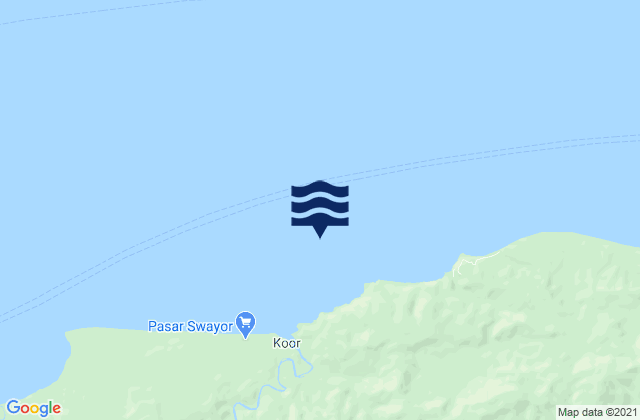 Mappa delle Getijden in Tanjung Waimak, Indonesia