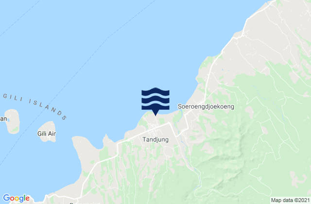 Mappa delle Getijden in Tanjung, Indonesia