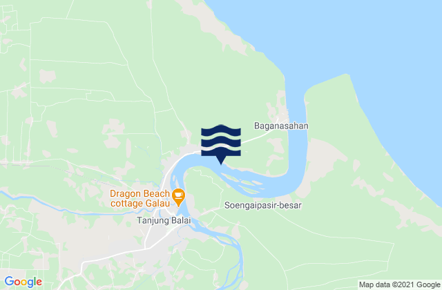 Mappa delle Getijden in Tanjungbalai, Indonesia