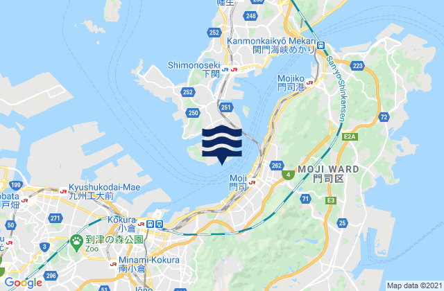 Mappa delle Getijden in Tanokubicho, Japan